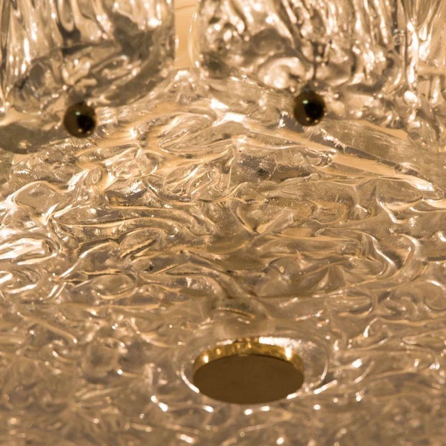 Brass and Glass Flush Mount by Vereinigte Werkstätten München, 1960s For Sale - Image 8 of 9