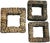 A sculptural set of three vintage square wall shelves featuring richly textured woven natural fibers over sturdy internal...