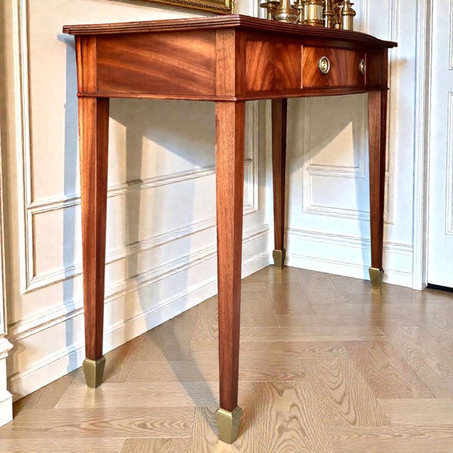 Vintage Federal Flame Mahogany Console Table | Server | Desk For Sale - Image 4 of 10