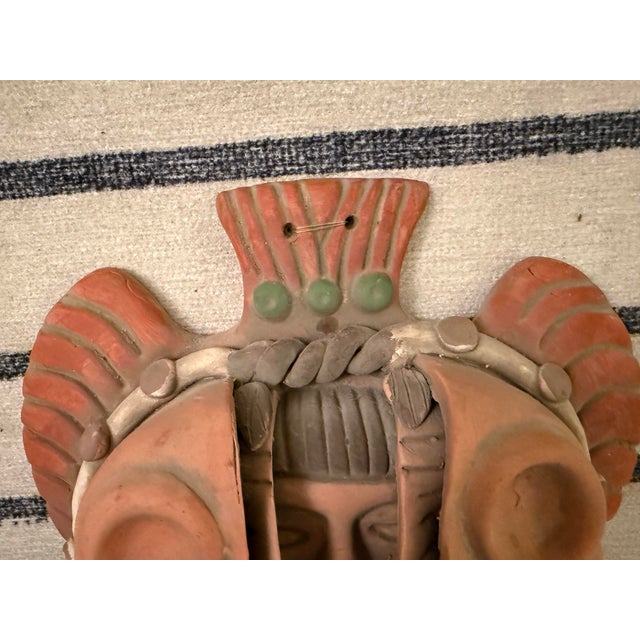 “Three Ages of Man” Terracotta Mexican Folk Art Wall Hanging For Sale - Image 4 of 6
