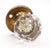 Antique octagon clear glass door knob paired with a plain brass rosette. The original mounting screws are not available....