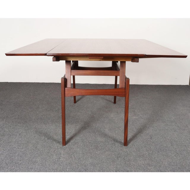 Danish Modern "Elevator" Metamorphic Coffee Table / Dining Table With Two Leaves For Sale In New York - Image 6 of 18