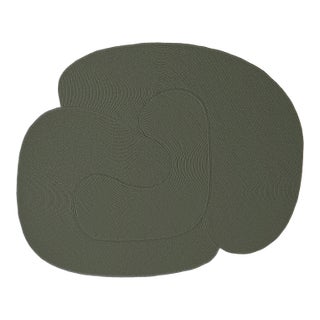 Riff Rug, 4x6ft, Light Green, From Souda, Braided, Coiled Wool Area Rug For Sale