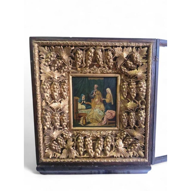 Orthodox Icon, 19th Century, Paint on Panel, Framed For Sale - Image 6 of 12
