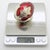 Vintage Italian Handmade Sterling Silver 925 and Red Enameled Egg-Shaped Box, Florence, Italy, 1980s For Sale - Image 11 of 13
