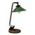 Bankers Table Lamp in Brass With Original Green Glass Shade, Italy, 1940s For Sale