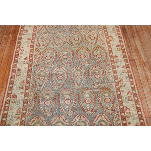 Early 20th Century Early 20th Century Zabihi Collection Persian Malayer Paisley Wide Long Runner - 3'5" x 16'7" For Sale - Image 5 of 8