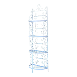 Vintage Wrought Iron Scroll Etagere