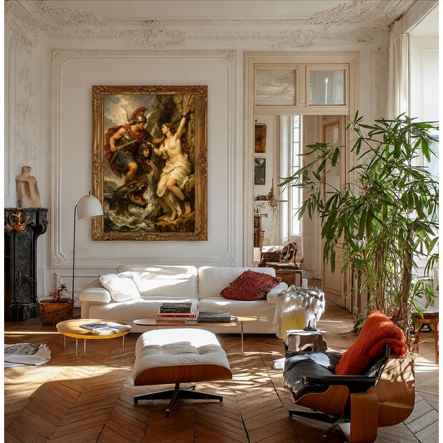 Atelier Aria Lumae Perseus and Andromeda Original Contemporary Fine Art Hahnemuhle Gallery Board Print Prestige Focal Panel 32 X 48 For Sale - Image 17 of 18