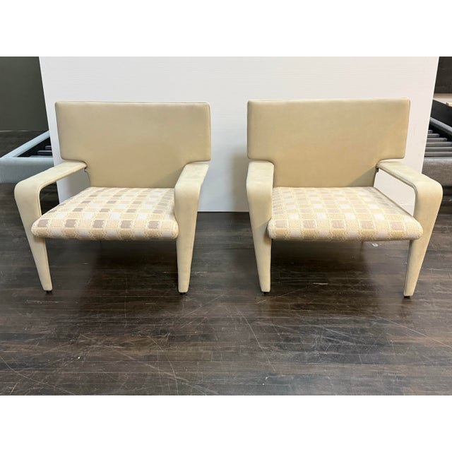 Textile II Loft Italian Mind Lounge Armchairs, Pair For Sale - Image 7 of 12