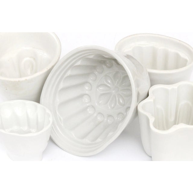 Vintage European Ironstone Jelly Aspic Molds S/5 For Sale - Image 4 of 5