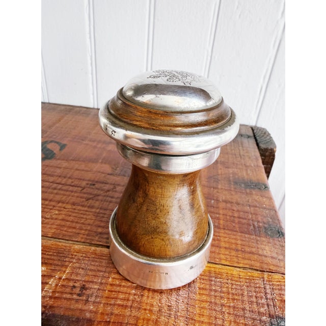 Antique Silver Plate and Rosewood Pepper Grinder From Lasserre Paris For Sale In New York - Image 6 of 7