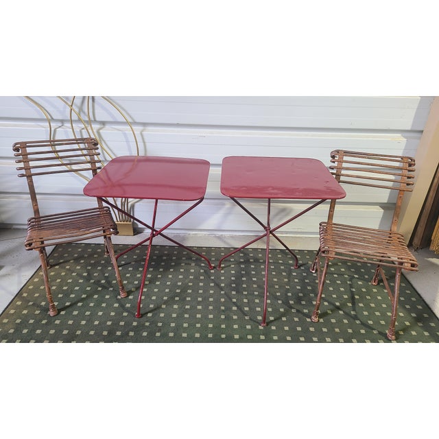 Garden Tables and Chairs, 1890s, Set of 4 For Sale - Image 15 of 15