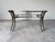 Metal 1980s Vintage Two-Tier Hand-Hammered Metal & Glass Round Coffee Table For Sale - Image 7 of 12