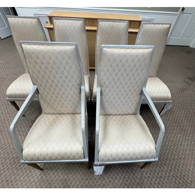 Baker Furniture Company Jean Louis Denoit for Baker Furniture Jasper Dining Chairs- Set of 6 For Sale - Image 4 of 9