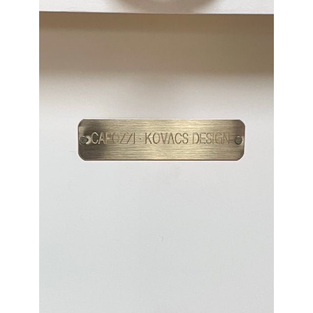 1990s Capozzi Kocacs Design Wooden Box on an Iron Stand For Sale - Image 9 of 9