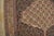 1880s Navy Paisley Medallion Antique W. Persian Senneh Kilim 4'3" X 5'10" Knotted Wool Carpet Rug For Sale - Image 4 of 12