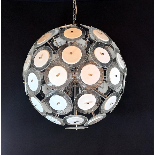 Vintage Sputnik Discs Murano Glass Pendant, 1975 For Sale - Image 3 of 11