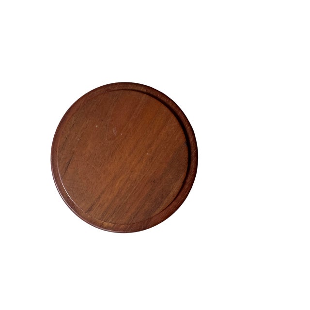 Mid 20th Century Scandinavian Mid-Century “Tobak” Hand-Turned Wooden Tobacco Jar With Leather Band For Sale In New York - Image 6 of 6