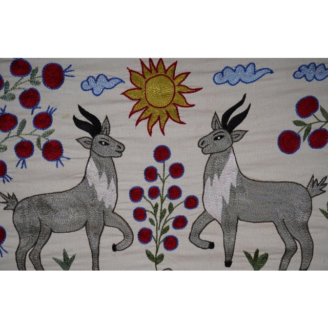 Suzani Table Runner – Deer Wall Decor For Sale In New York - Image 6 of 11