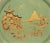 A mid-century Asian themed round painted tray. Unusual in near perfect condition, no dents or paint loss. A couple of...