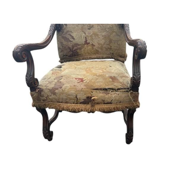 Late 19th Century French Walnut Louis XIII Style Armchair For Sale - Image 12 of 12