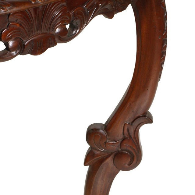 Antique Venetian Mahogany Demilune Console by Eugenio Quarti For Sale - Image 6 of 14