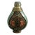 Vintage Gilt Bronze Enamel Snuff Bottle - Floral & Character Design For Sale