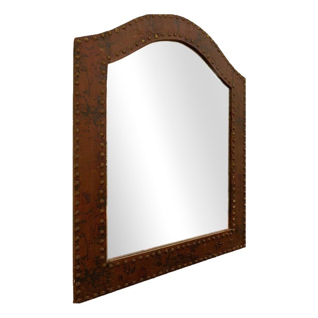 Mid-Century Flower Studded Mirror For Sale