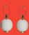 Classic Ralph Lauren table lamps, white ceramic & brass sign at the base. Timeless style, perfect with many decor.
