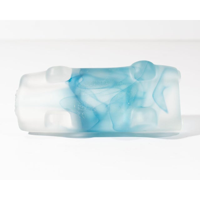 Early 21st Century Olle Brozén Kosta Boda “Car-Toons” Blue Glass Car For Sale - Image 5 of 7