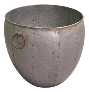 Industrial Cauldron Log Basket, 1920