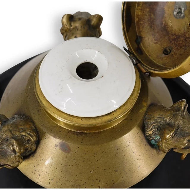 Early 19th Century Antique French Gilt Bronze Inkstand For Sale - Image 5 of 10