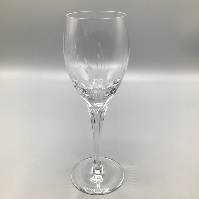 1980s Gorham Crystal Wine Glasses “Jolie” - A Pair For Sale - Image 5 of 9