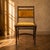 Art Nouveau Wood and Velvet Dining Chair with Brass Nailhead Trim, 1900s-1910s For Sale - Image 4 of 4