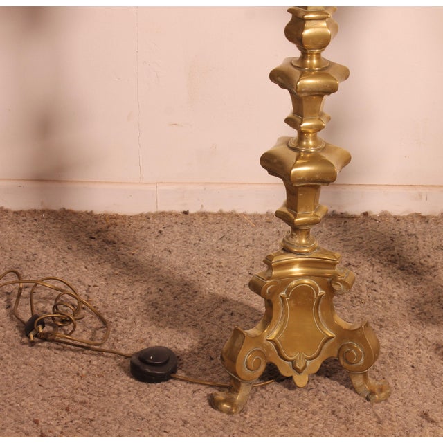 Electrified Bronze Candlesticks, Italy, 17th Century, Set of 2 For Sale - Image 5 of 12