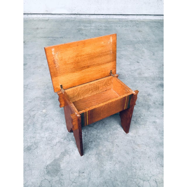 Amsterdam School Side Table, Netherlands, 1920s For Sale - Image 11 of 18