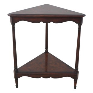Theodore Alexander Figural Mahogany Corner Table For Sale