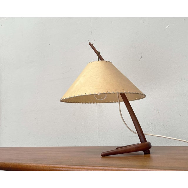 Mid-Century Modern Teak Dornstab Table Lamp by A. Pöll for Kalmar, Vienna, 1950s For Sale - Image 13 of 18