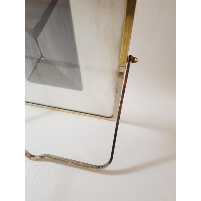 1930s Brass & Chrome Lit Mirror, 1930s For Sale - Image 5 of 11