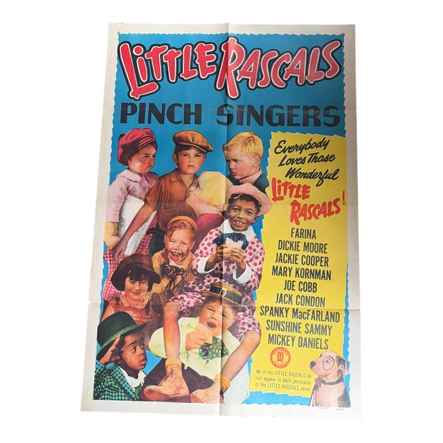 The Little Rascals “Pinch Singers” Original Movie Poster From 1951 For Sale