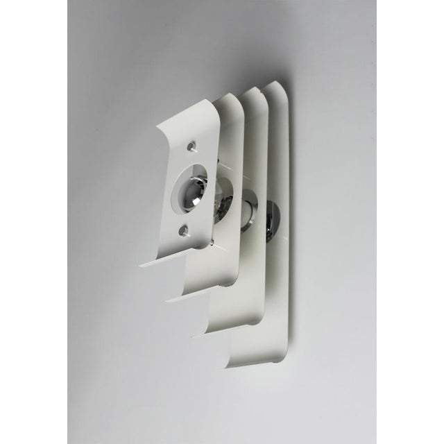 Italian Postmodern Wall Sconces in Layered Metal, 1970s, Set of 2 For Sale - Image 10 of 15