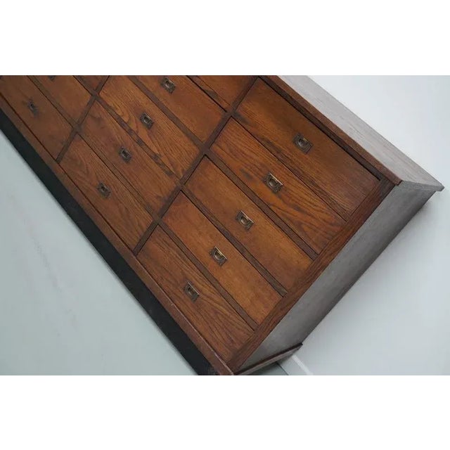 Large Art Deco Dutch Oak Apothecary Cabinet, 1930s For Sale - Image 14 of 17