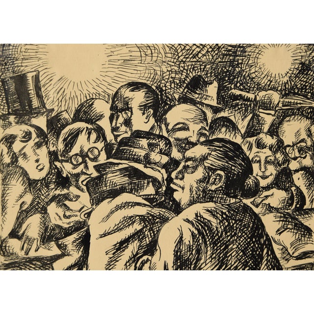 Edaurd Braun, Theatergarderobe, 1930s, Ink and Paper, Framed For Sale - Image 4 of 9