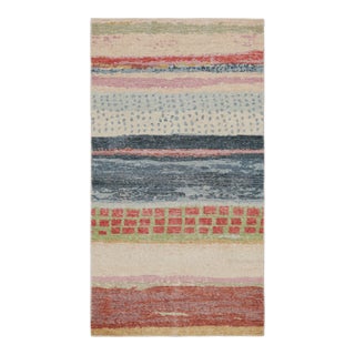 Rug & Kilim’s Distressed Contemporary Abstract Runner in Polychromatic Patterns For Sale