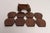 Brown Vintage Western Set of Eight Horse Motif Coasters With Covered Wagon Carrier For Sale - Image 8 of 16