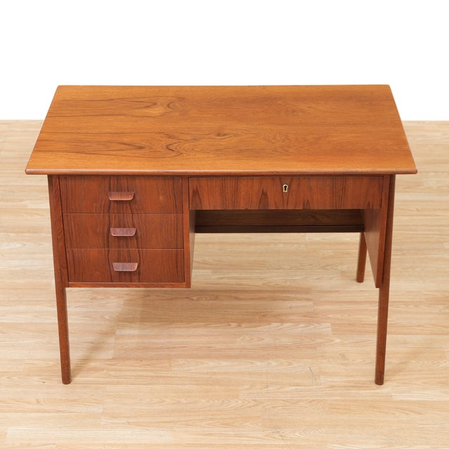 1960s 1960s Danish Modern Teak Desk For Sale - Image 5 of 8