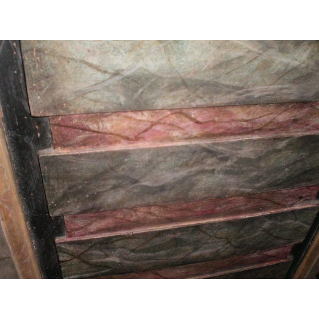 Shabby Chic 18th Century Italian Faux Marble Credenza For Sale - Image 3 of 8