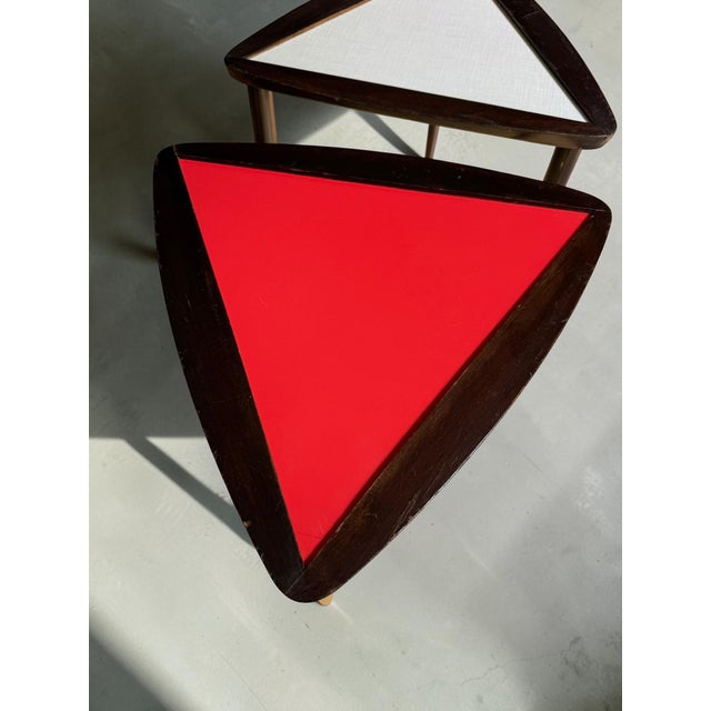 Paper 1960s Guitar Pick Side Tables in the Style of Arthur Umanoff - Pair For Sale - Image 7 of 13