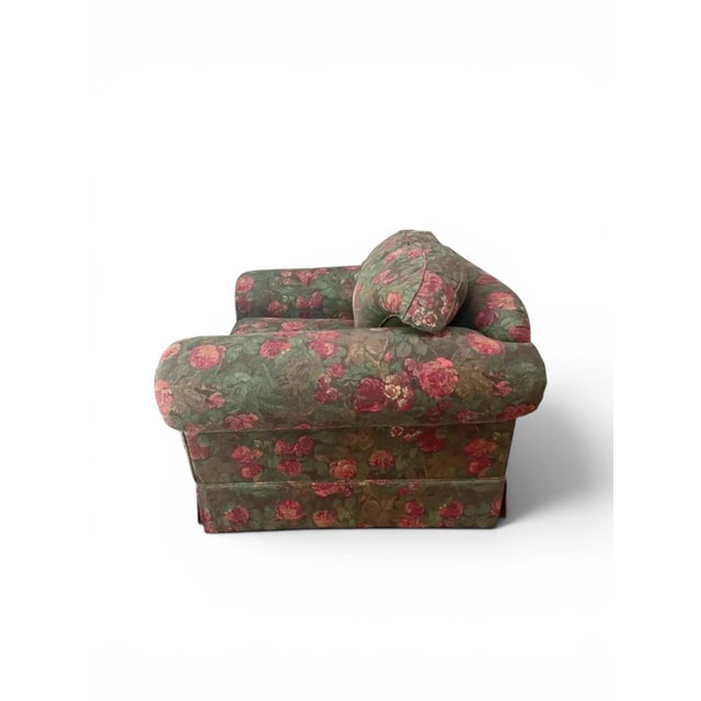 Pair of Kravet Attributed Armchairs Upholstered in Ralph Lauren Floral Fabric For Sale In Boston - Image 6 of 10